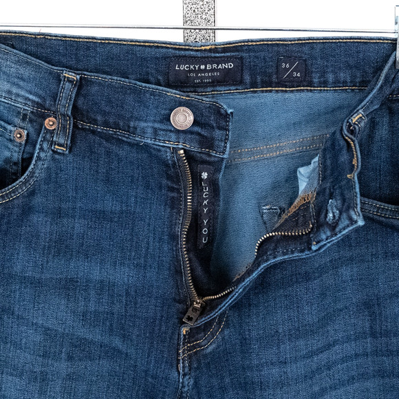 Lucky Brand Jeans Men's Size 36 x 33* Style 412 Athletic Slim Blue Denim Casual - Picture 3 of 8